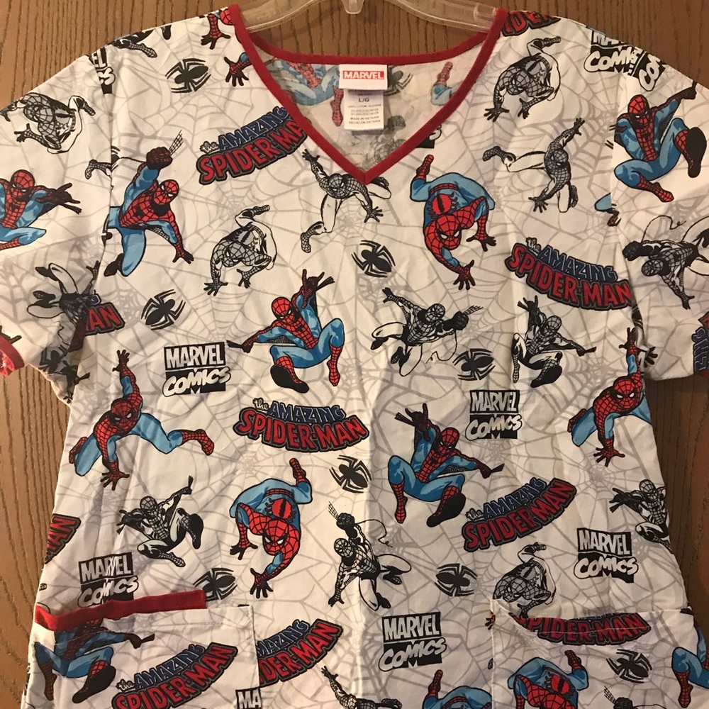 Amazing spider-man scrub top